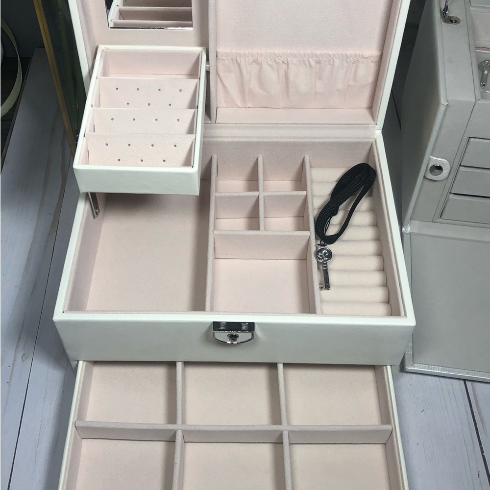 Luxury Jewelry Organizer Box with Multiple Compartments